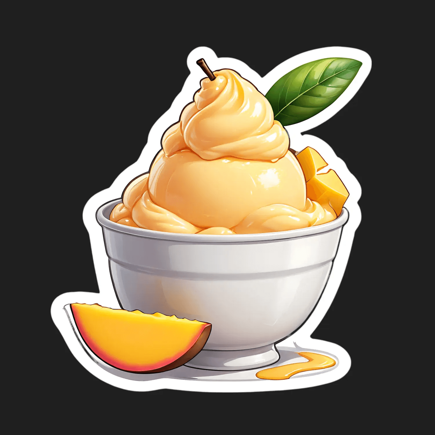 Mango Sorbet Delight - Sticker - Heat Press Transfer