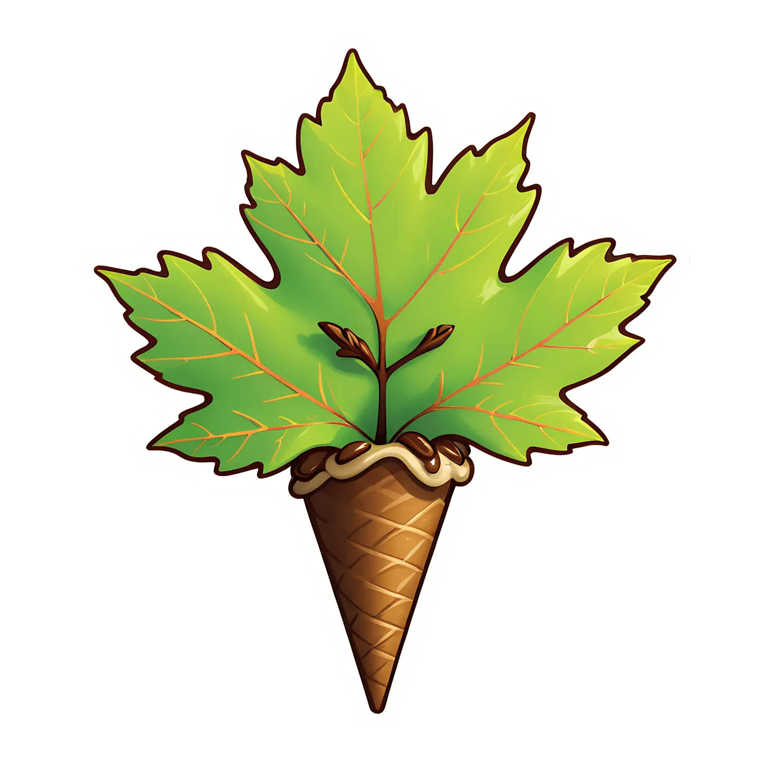 Maple Ice Cream Sticker - UV DTF - Heat Press Transfer