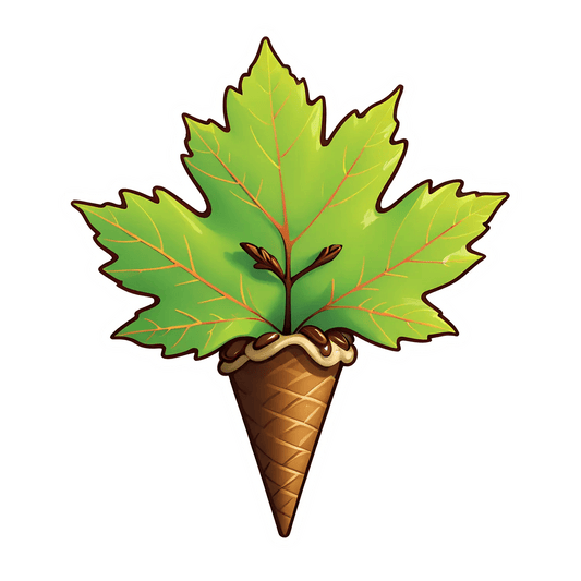 Maple Ice Cream Sticker - UV DTF - Heat Press Transfer