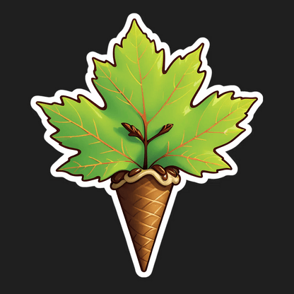 Maple Ice Cream Sticker - UV DTF - Heat Press Transfer