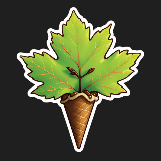 Maple Ice Cream Sticker - UV DTF - Heat Press Transfer