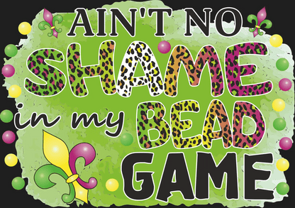 Mardi Gras Beads - DTF Ready to Press - Heat Press Transfer