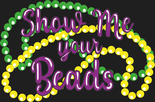 Mardi Gras Beads - DTF Ready to Press - Heat Press Transfer