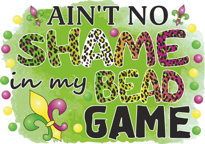 Mardi Gras Beads - DTF Ready to Press - Heat Press Transfer