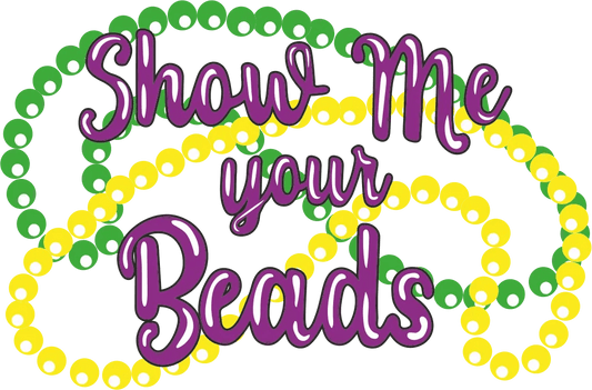Mardi Gras Beads - DTF Ready to Press - Heat Press Transfer