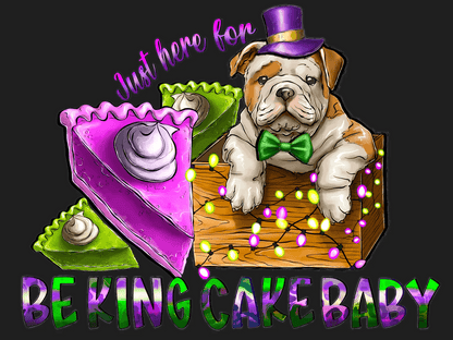 Mardi Gras Bulldog - DTF Ready to Press - Heat Press Transfer