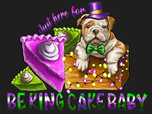 Mardi Gras Bulldog - DTF Ready to Press - Heat Press Transfer