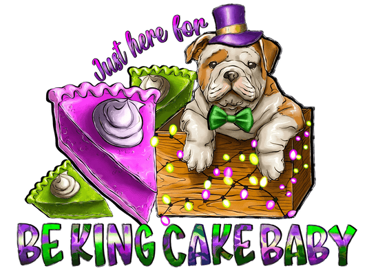 Mardi Gras Bulldog - DTF Ready to Press - Heat Press Transfer