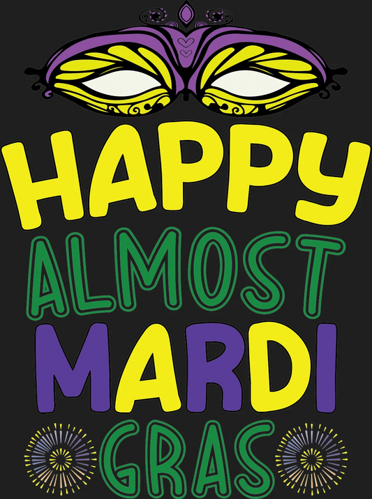 Mardi Gras Butterfly - DTF Ready to Press - Heat Press Transfer