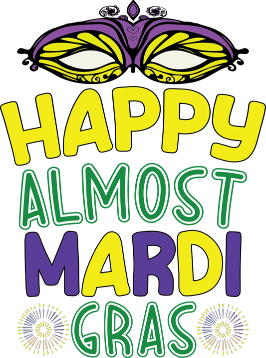 Mardi Gras Butterfly - DTF Ready to Press - Heat Press Transfer