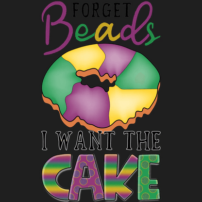 Mardi Gras Cake - DTF Ready to Press - Heat Press Transfer