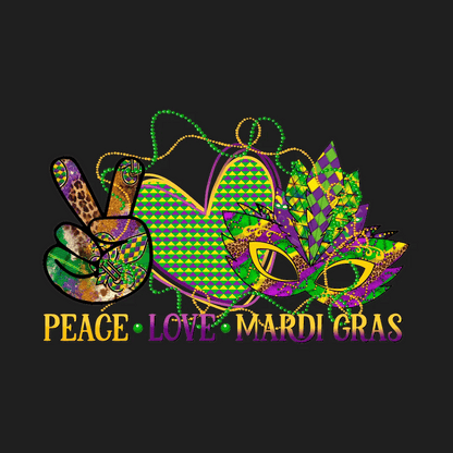 Mardi Gras Celebration - DTF Ready to Press - Heat Press Transfer