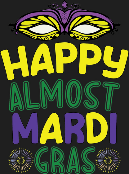 Mardi Gras Celebration - DTF Ready to Press - Heat Press Transfer