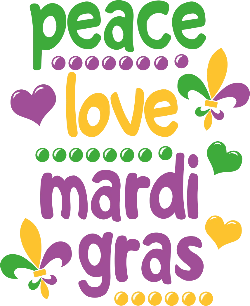 Mardi Gras Celebration - DTF Ready to Press - Heat Press Transfer