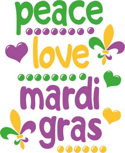 Mardi Gras Celebration - DTF Ready to Press - Heat Press Transfer