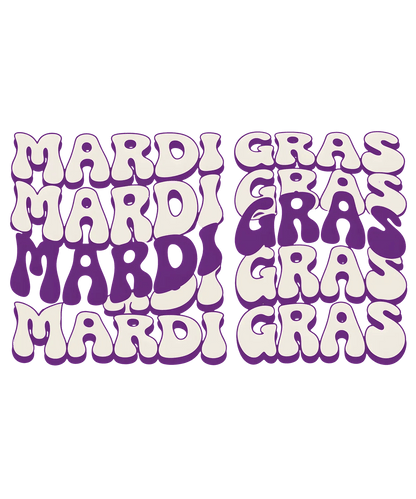 Mardi Gras Celebration - DTF Ready to Press - Heat Press Transfer