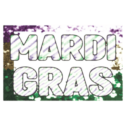 Mardi Gras Celebration - DTF Ready to Press - Heat Press Transfer