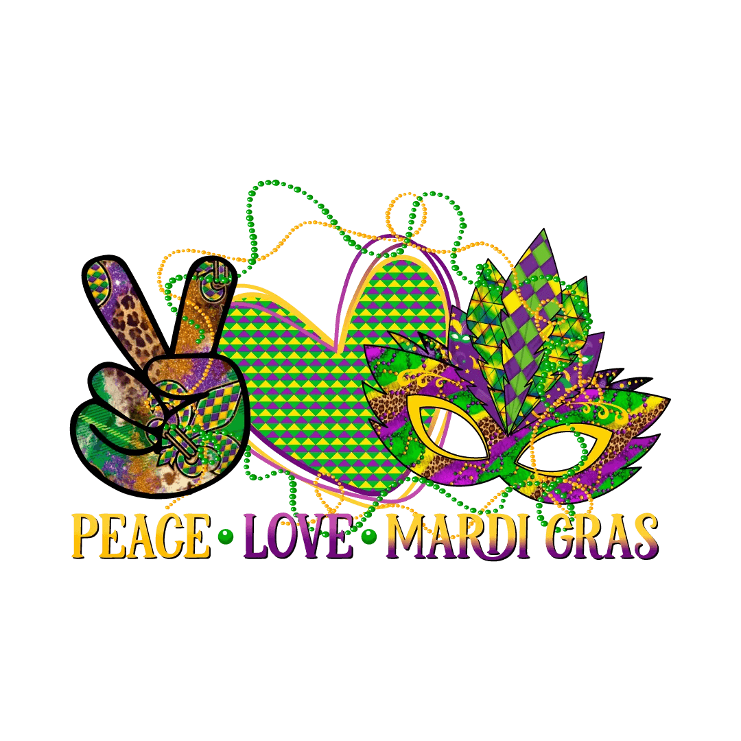 Mardi Gras Celebration - DTF Ready to Press - Heat Press Transfer