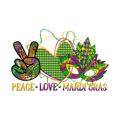 Mardi Gras Celebration - DTF Ready to Press - Heat Press Transfer