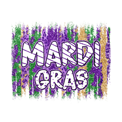 Mardi Gras Celebration - DTF Ready to Press - Heat Press Transfer
