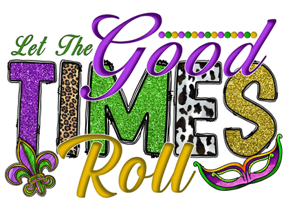 Mardi Gras Celebration - DTF Ready to Press - Heat Press Transfer