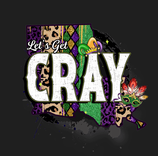 Mardi Gras Craze - DTF Ready to Press - Heat Press Transfer