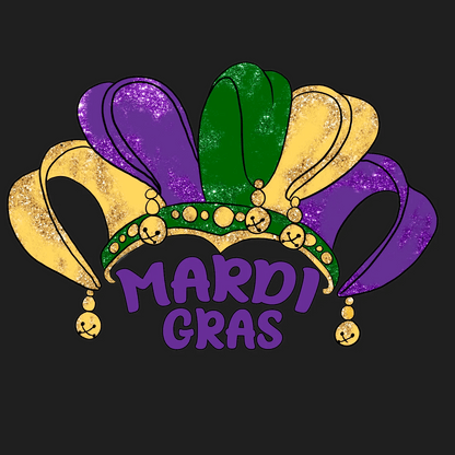 Mardi Gras Crown - DTF Ready to Press - Heat Press Transfer