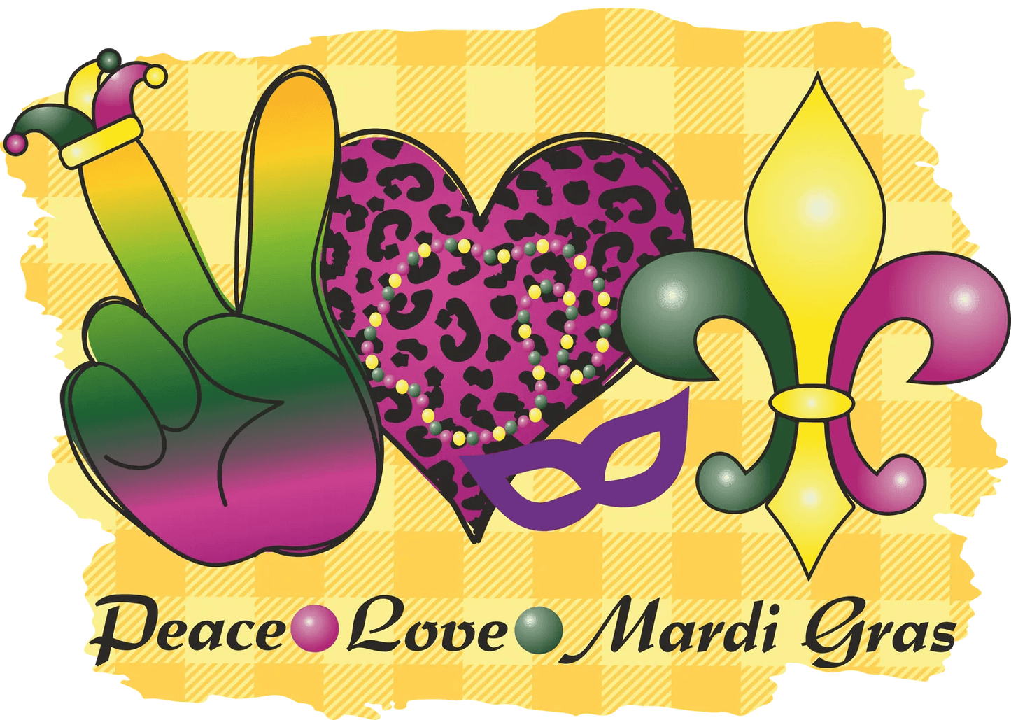 Mardi Gras Festivities - DTF Ready to Press - Heat Press Transfer