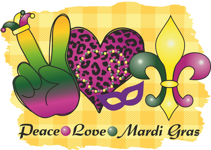 Mardi Gras Festivities - DTF Ready to Press - Heat Press Transfer