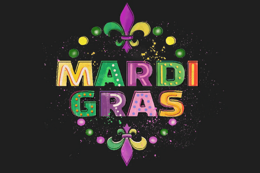 Mardi Gras Festivity - DTF Ready to Press - Heat Press Transfer