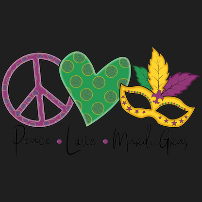 Mardi Gras Festivity - DTF Ready to Press - Heat Press Transfer