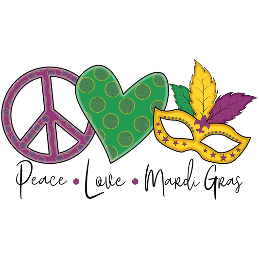 Mardi Gras Festivity - DTF Ready to Press - Heat Press Transfer