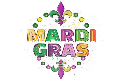 Mardi Gras Festivity - DTF Ready to Press - Heat Press Transfer