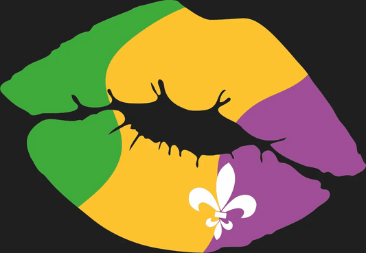 Mardi Gras Fist - DTF Ready to Press - Heat Press Transfer