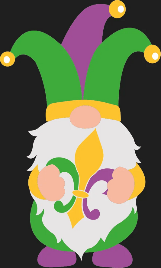 Mardi Gras Jester - DTF Ready to Press - Heat Press Transfer
