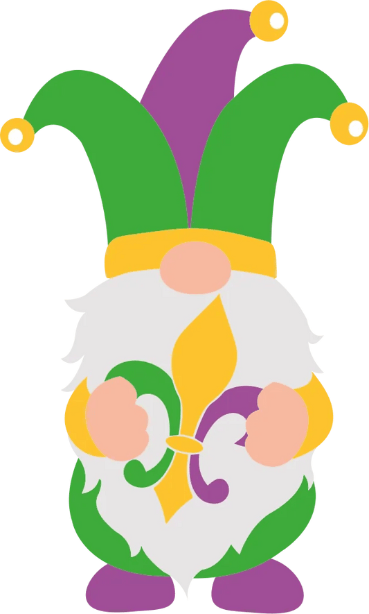 Mardi Gras Jester - DTF Ready to Press - Heat Press Transfer