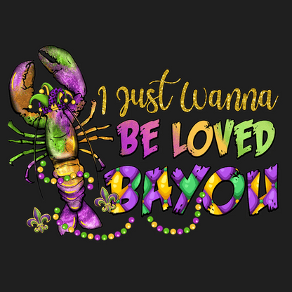 Mardi Gras Lobster - DTF Ready to Press - Heat Press Transfer