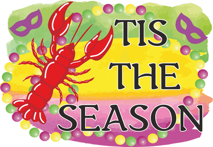 Mardi Gras Lobster - DTF Ready to Press - Heat Press Transfer