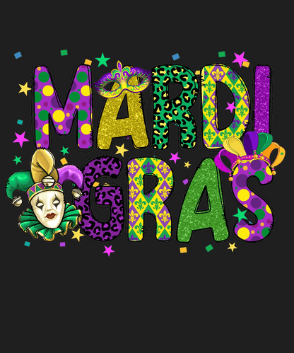Mardi Gras Magic - DTF Ready to Press - Heat Press Transfer