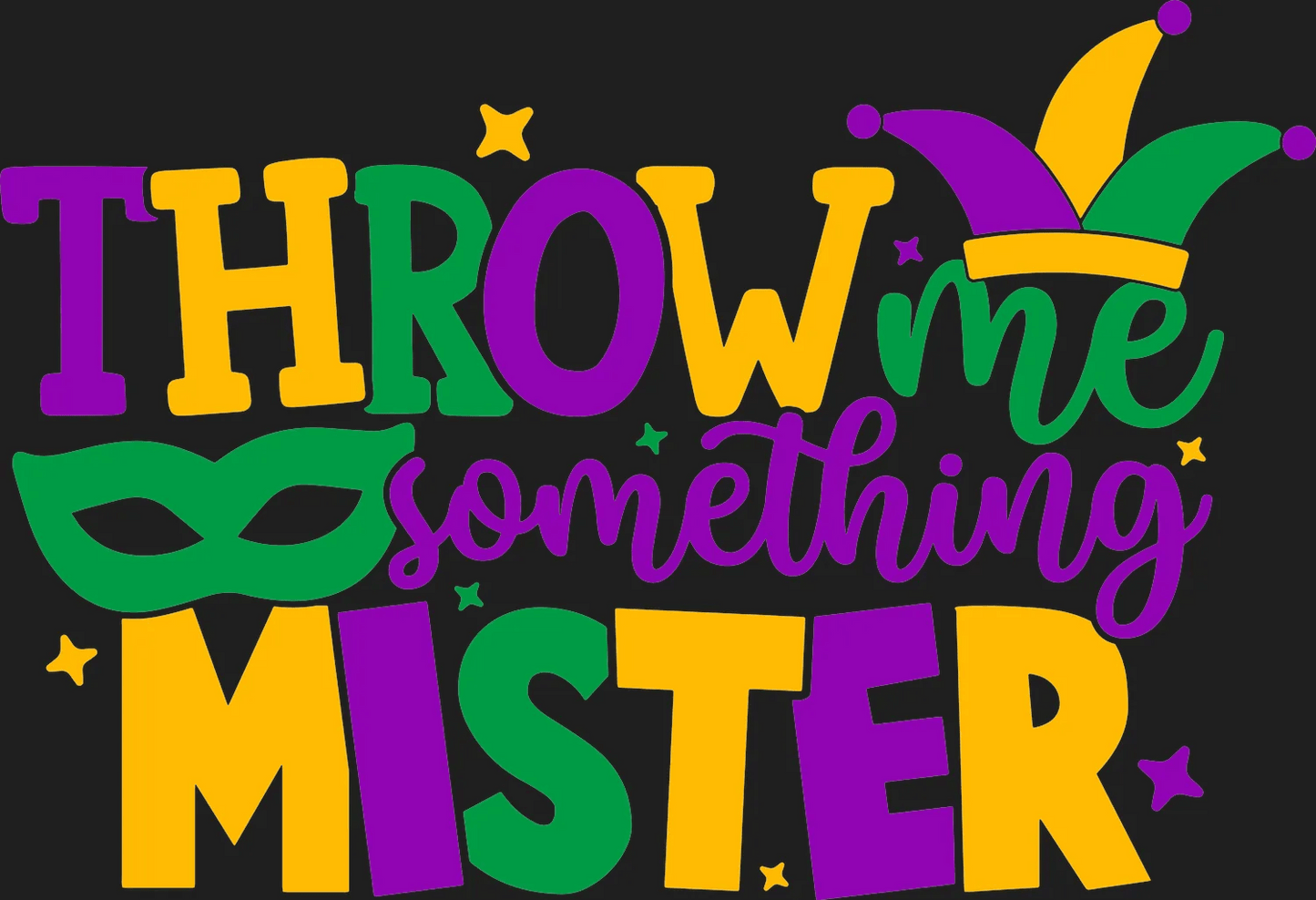 Mardi Gras Magic - DTF Ready to Press - Heat Press Transfer