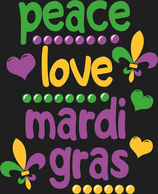 Mardi Gras Magic - DTF Ready to Press - Heat Press Transfer