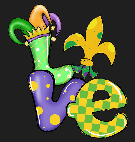 Mardi Gras Magic - DTF Ready to Press - Heat Press Transfer