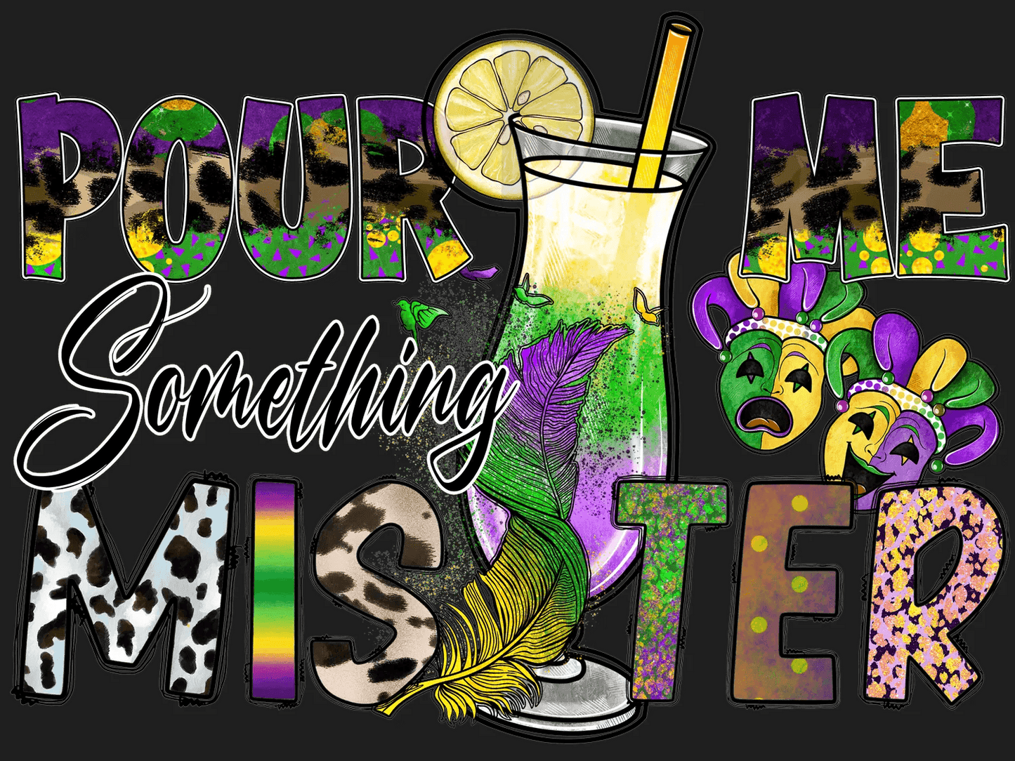 Mardi Gras Magic - DTF Ready to Press - Heat Press Transfer