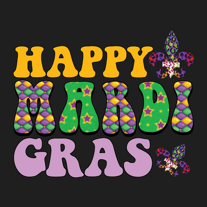 Mardi Gras Magic - DTF Ready to Press - Heat Press Transfer
