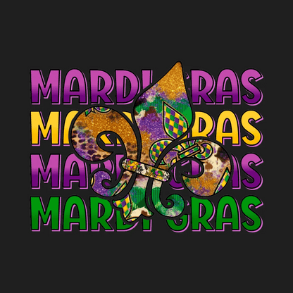 Mardi Gras Magic - DTF Ready to Press - Heat Press Transfer