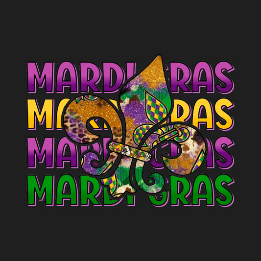 Mardi Gras Magic - DTF Ready to Press - Heat Press Transfer