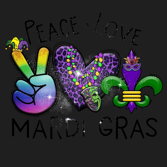 Mardi Gras Magic - DTF Ready to Press - Heat Press Transfer