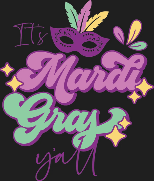 Mardi Gras Magic - DTF Ready to Press - Heat Press Transfer