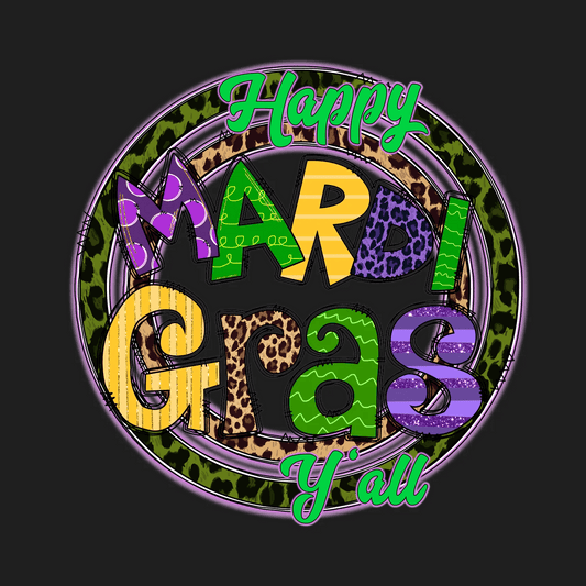 Mardi Gras Magic - DTF Ready to Press - Heat Press Transfer