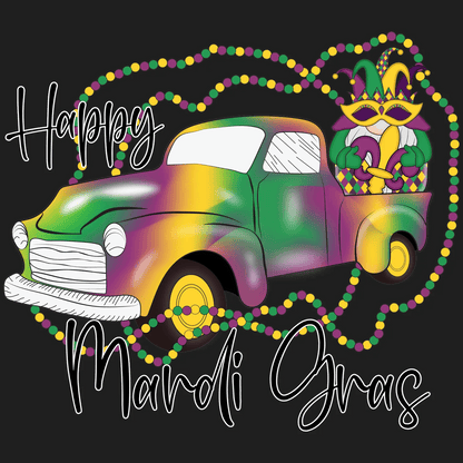Mardi Gras Magic - DTF Ready to Press - Heat Press Transfer